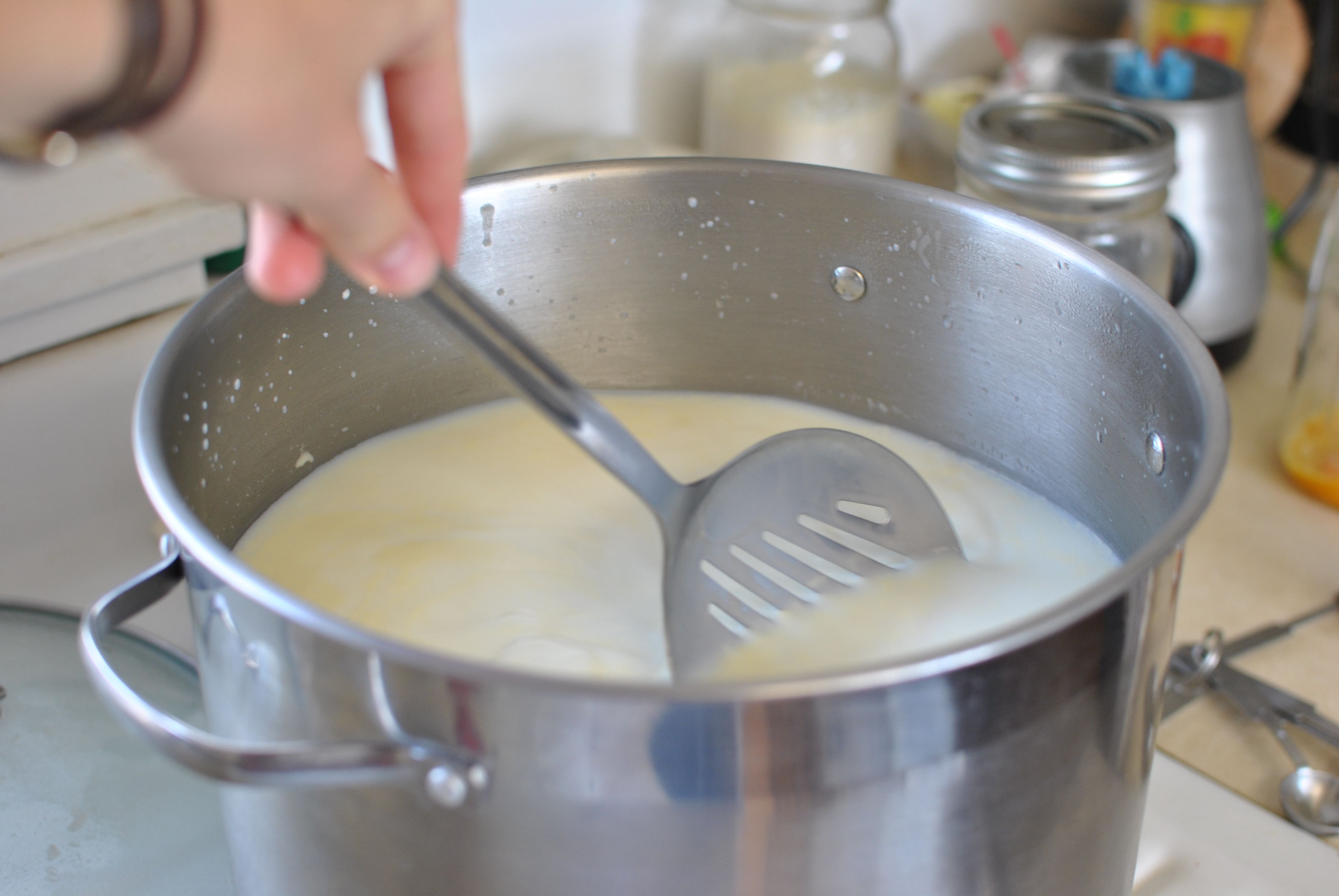 Recipes Using Rennet How to Make Farmhouse Cheddar Cheese- Step by Step Pictures (& Raw Milk ...
